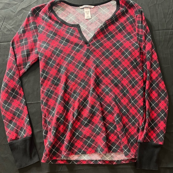 Victoria's Secret Other - Victoria's Secret red and black plaid pajamas set medium women’s